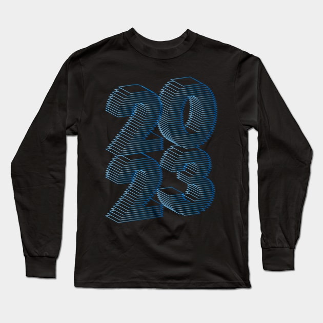 2023 blue streak Long Sleeve T-Shirt by MplusC